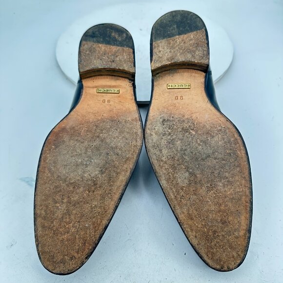 Gucci Men Size UK 9D US 9.5 Black Leather Whole Cut Lace Up Oxford Dress Shoes - Picture 8 of 12